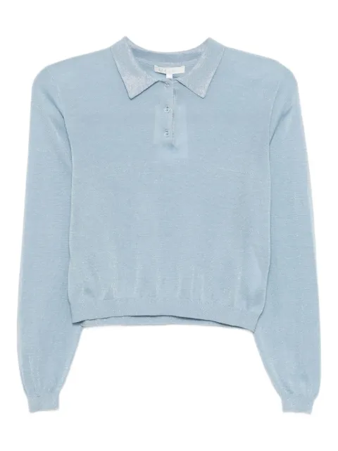 To b. by agnès b. cropped polo shirt Blue 6243WX23