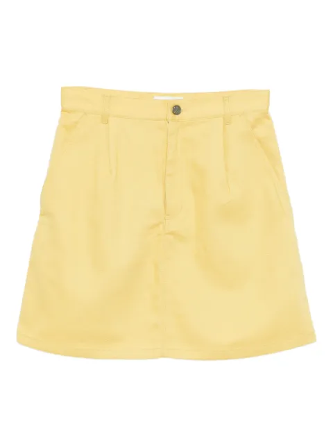 To b. by agnès b. logo-embroidered mini skirt Yellow 6321WX57