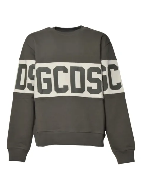GCDS logo-print stripe sweatshirt Grey B1XM1511JD1