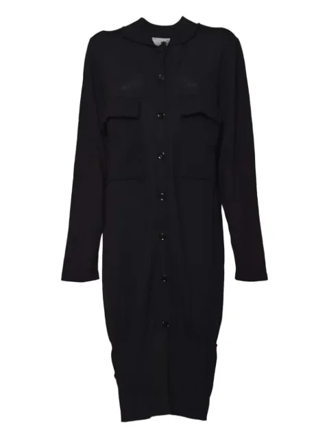 SOLOTRE buttoned knitted midi dress Black M3F0001A99