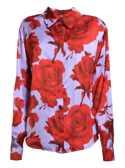 MSGM floral-print shirt Purple 3942MDE1425785370
