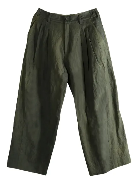 Ziggy Chen wide-leg trousers Green 0M2530540