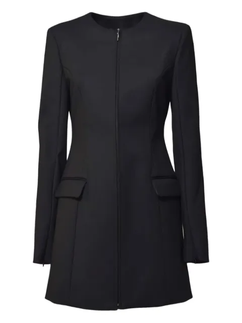 MSGM zip-fastening single-breasted coat Black 3942MDG0125780899