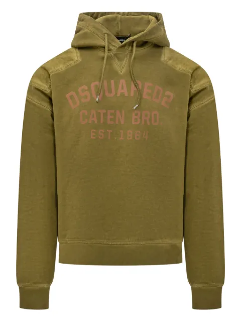 DSQUARED2 Cypro shoulder-detail hoodie Brown S71GU0741S25030