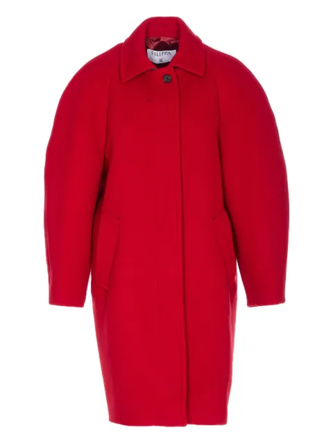 Filippa K Cocoon frontal-button coat Red 316140217