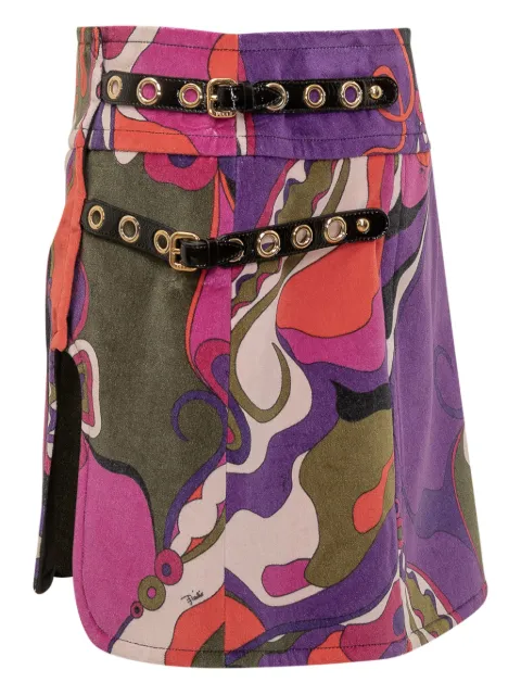 PUCCI buckle mini skirt Purple 5URV065U788