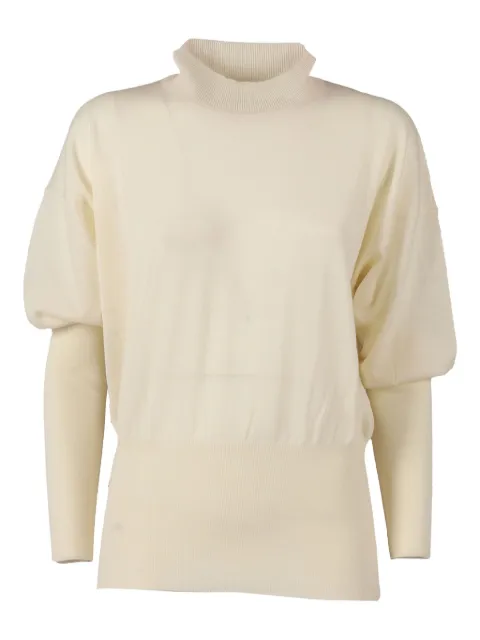 Filippo De Laurentiis turtleneck puff-sleeve sweater White GC1MLSTRM16R