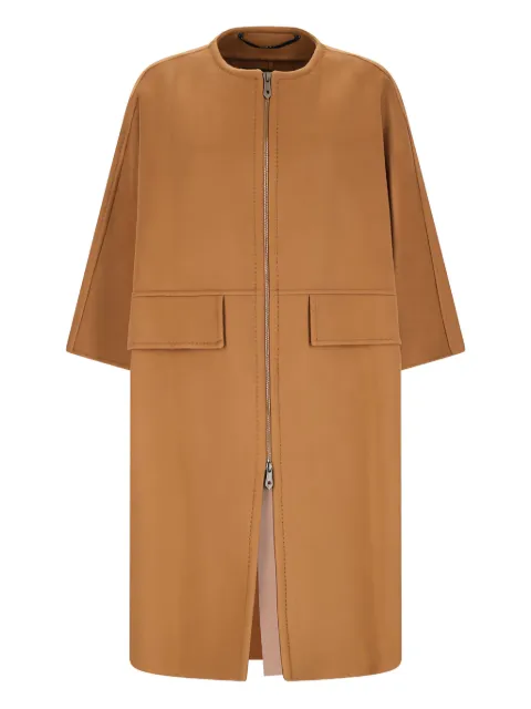 Max Mara Zahira zip-fastening coat Brown 2521016065600