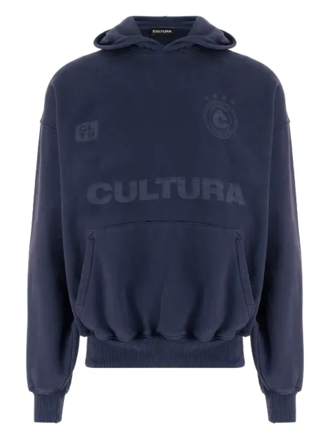 CULTURA logo hooded sweatshirt Blue K003