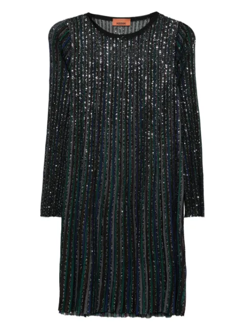 Missoni striped embellished dress Black DS25WG2BBK01CL