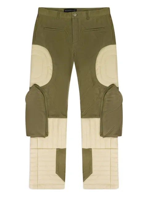 Who Decides War raised window leather trousers Green 1120910022SS24