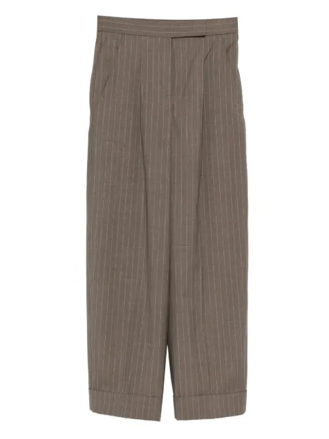 Max Mara Manetta pinstriped trousers Brown 2611131151600001