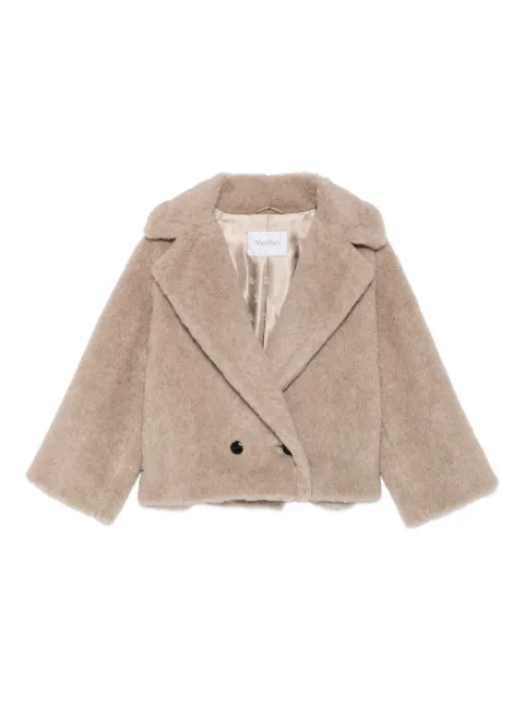 Max Mara teddy double-breasted jacket Neutrals 2611081051600