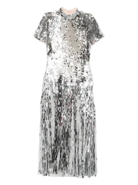 Self-Portrait sequin midi dress Silver RS26165MSL