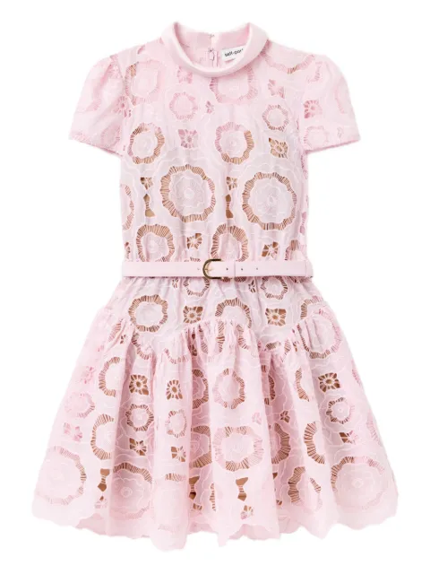 Self-Portrait floral lace mini dress Pink RS26167SP