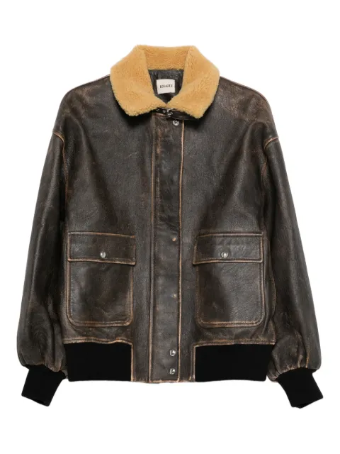 KHAITE Sandor fur collar pocket jacket Brown 6075787