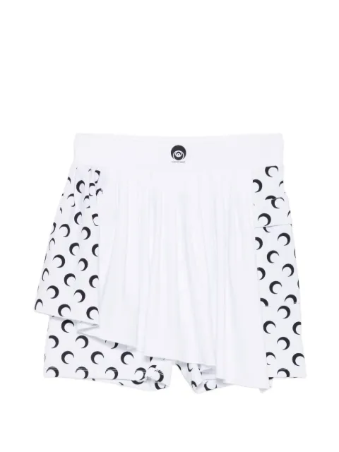 Marine Serre athleisure mini skort with Moon inserts White WSK137ACJER0101WH00