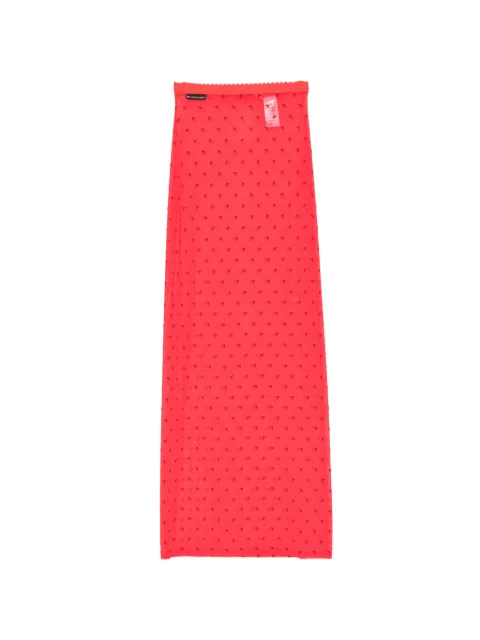 Marine Serre Moon Plumetis mesh skirt Red WSK145ACJER0107RD10
