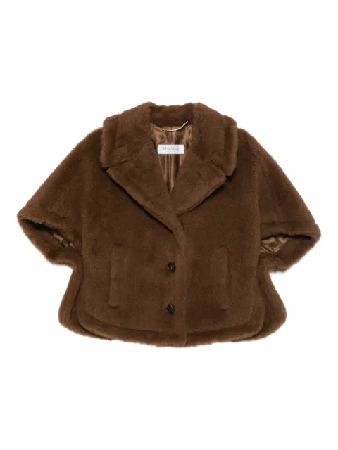 Max Mara Corvino teddy-textured jacket Brown 2614731191600