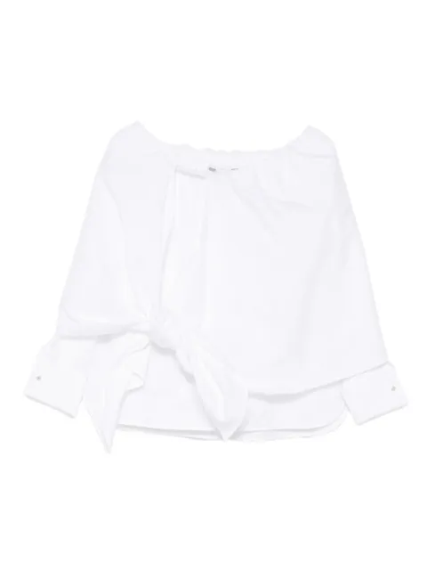 Max Mara Curvone bow-detail shirt White 2611111121600