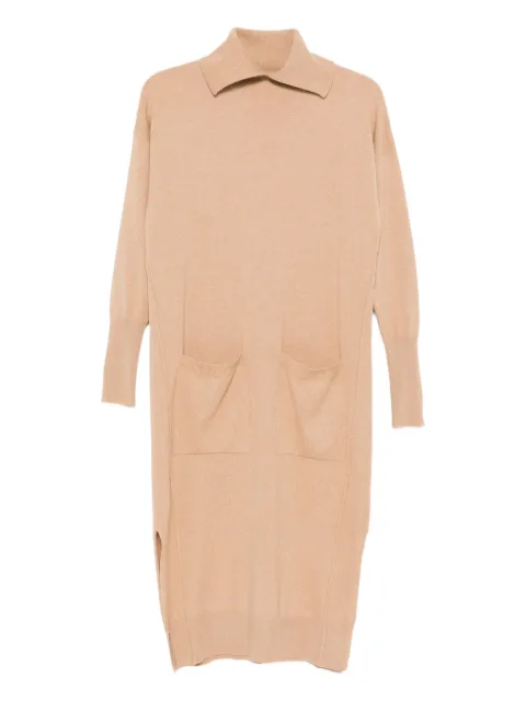 Lorena Antoniazzi fine-knit dress Neutrals I25119AM27A2472