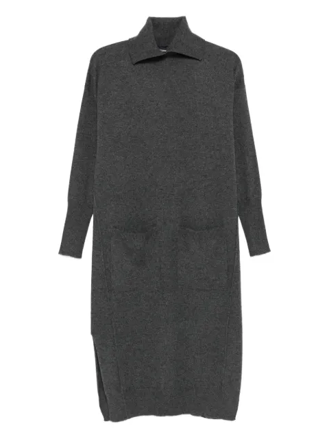 Lorena Antoniazzi pocket knitted dress Grey I25119AM27A2472