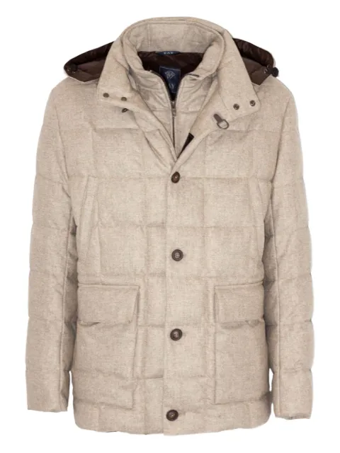Fay hooded quilted jacket Neutrals NAM36510480WGZ