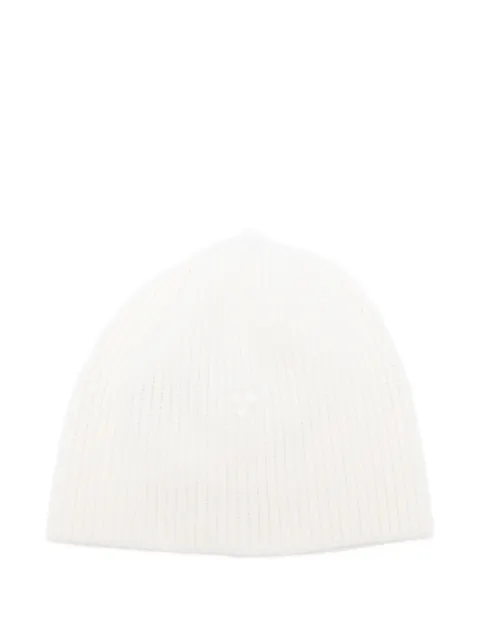 Courrèges ribbed beanie hat White 325MCP017FI0036