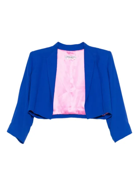Saint Laurent Pre-Owned 1990s wool cropped jacket Blue 15016182