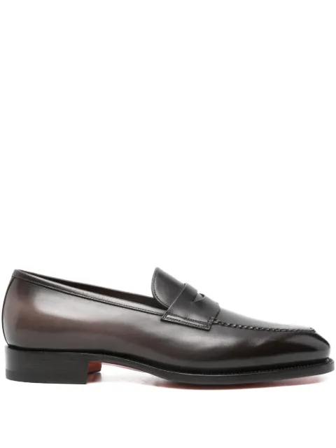 Santoni penny-slot loafers Brown MCAD18935MC3HVSY