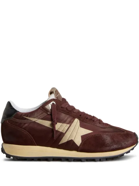 Golden Goose Marathon star-patch sneakers Brown GWF00683F007841