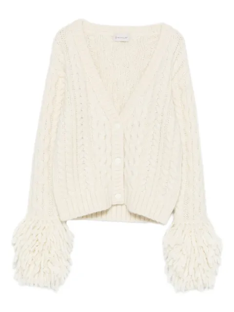 Moncler alpaca wool-blend cardigan White K20939B00052M8190