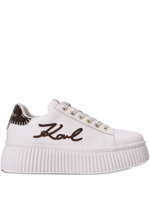 Karl Lagerfeld logo platform sneakers White KL42372C014