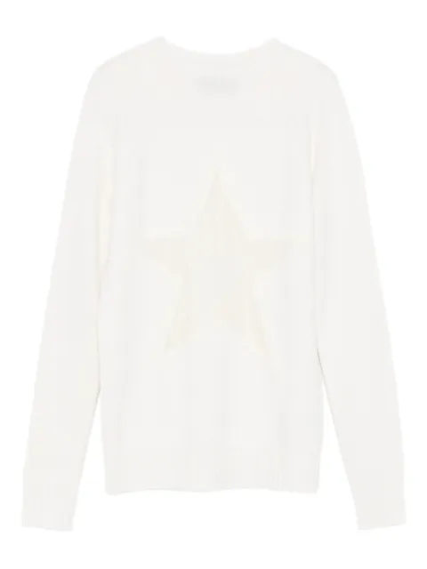 Lorena Antoniazzi star-detail sweater White I25125GM09A2472