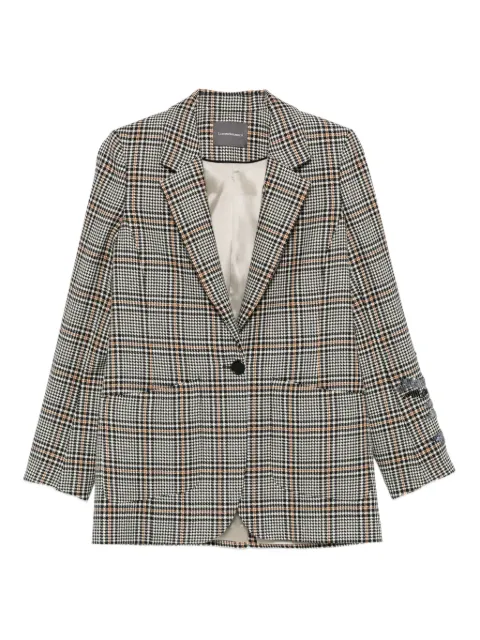 Lorena Antoniazzi check-print blazer White I2545GA02C4985R