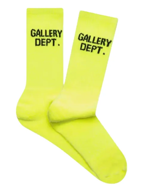 GALLERY DEPT. logo socks Yellow W0YCZMJO
