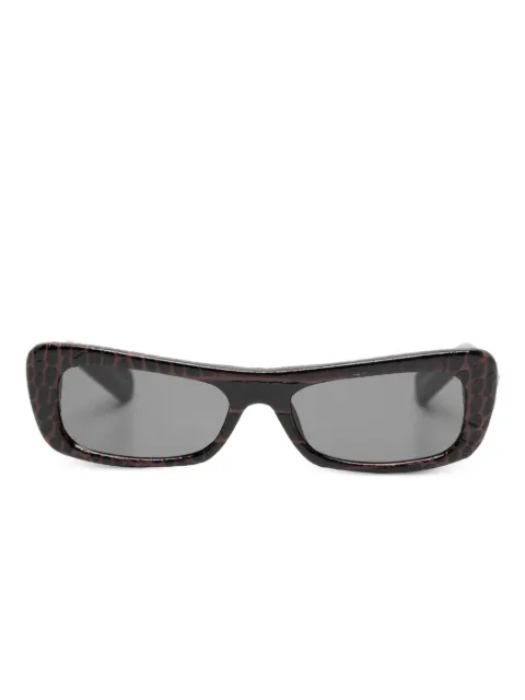 Jacquemus Capri crocodile-effect sunglasses Brown CAPRI