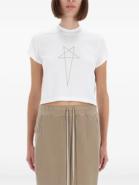 Rick Owens DRKSHDW star-print crop top White DS02E7207RNEP31108