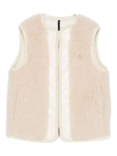 Moncler zip-up sleeveless jacket Neutrals K20931A0020289B4G