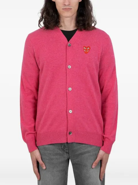 Comme des Garçons Homme double logo cardigan Pink AZN0760514