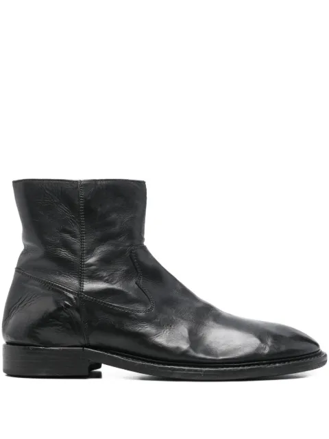 Moma leather ankle boots Black 64502C