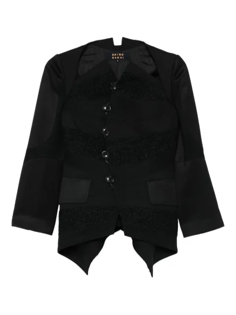 Shiro Sakai textured buttoned jacket Black SVJ001