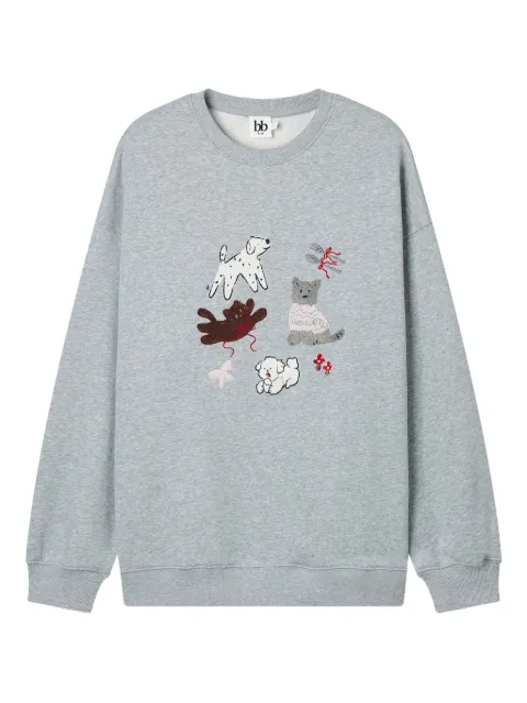 b+ab embroidered sweatshirt Grey 5F508AI