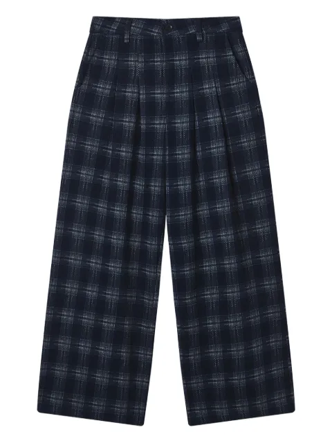 b+ab plaid trousers Blue 5F147AS