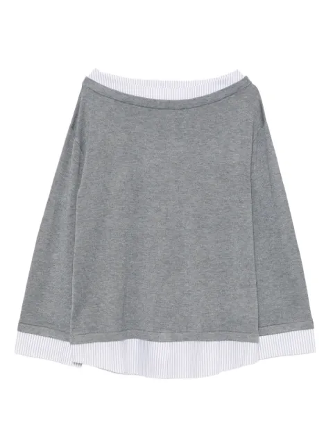 tout a coup layered top Grey M113AF5