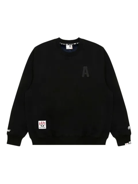 AAPE BY *A BATHING APE® appliqué graphic-print sweatshirt Black ASWC376XXP