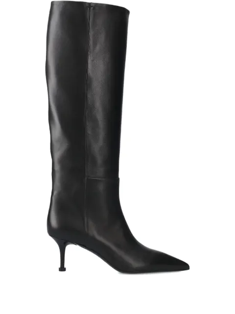 Premiata 65mm pointed-toe heel boots Black M7240NAPPANEROSONIA