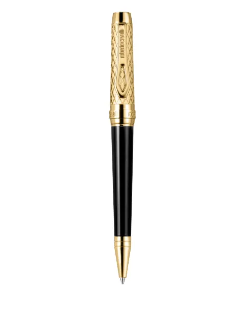 Roberto Cavalli two-tone engraved pen Black RCPN00020200