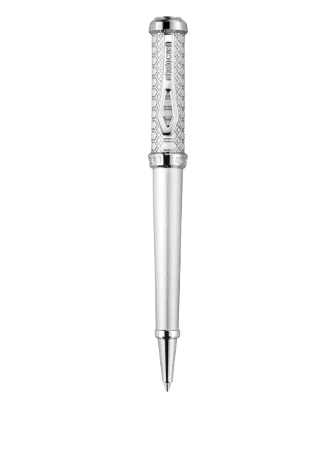 Roberto Cavalli hexagonal-pattern pen Silver RCPN00010700