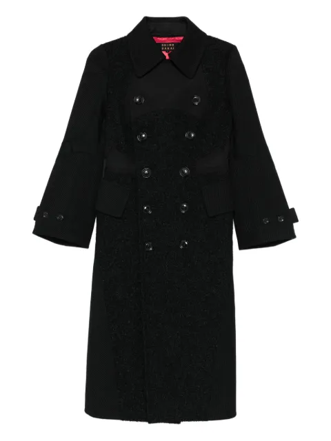 Shiro Sakai double-breasted panelled coat Black SVC001